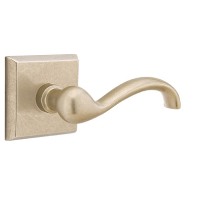 Emtek 7111-TT-TWB Teton Sandcast Bronze Door Lever Passage Set With #6 Rosette Tumbled White Bronze