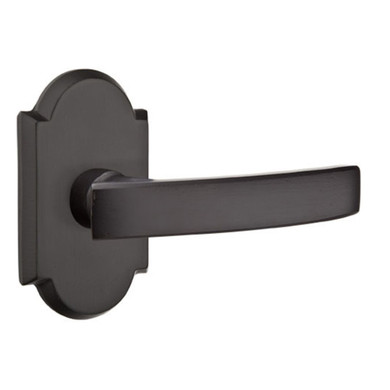 Emtek 7058-YM-FB Yuma Sandcast Bronze Door Lever Dummy Set With #1 Rosette Flat Black Bronze