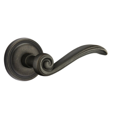 Emtek 71012-MDI-MB Medici Lost Wax Door Lever Passage Set With #12 Rosette Medium Bronze