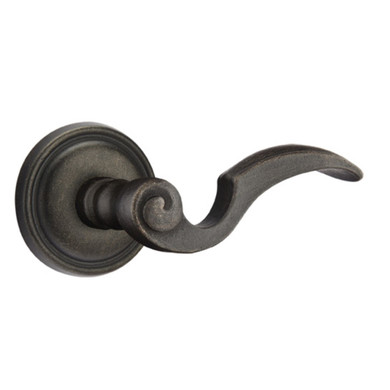 Emtek 71012-NA-MB Napoli Lost Wax Door Lever Passage Set With #12 Rosette Medium Bronze
