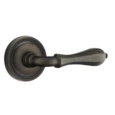 Emtek 70512-OCL-MB Octagon Lost Wax Door Lever Dummy Set With #12 Rosette Medium Bronze
