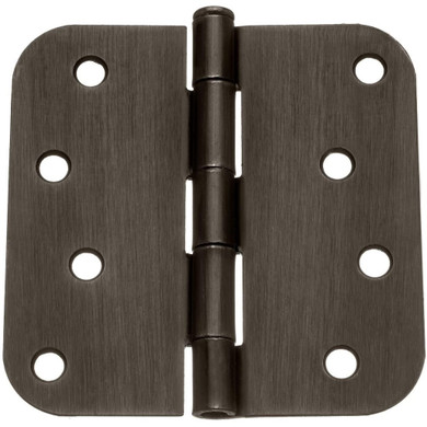 Dynasty Hardware 4" Door Hinges 5/8" Radius Corner,Oil Rubbed Bronze