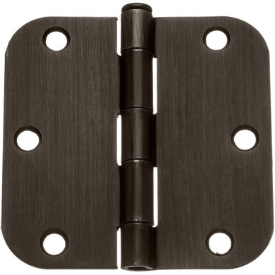 Dynasty Hardware Door Hinges 5/8" Radius Corner, Oil Rubbed Bronze