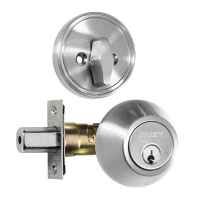 Dynasty Hardware DB-100-US15 Single Cylinder Deadbolt, Satin Nickel