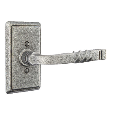 Emtek 7103-SC-SWS San Carlos Door Lever Passage Set With Wrought Steel #3 Rosette Satin Steel
