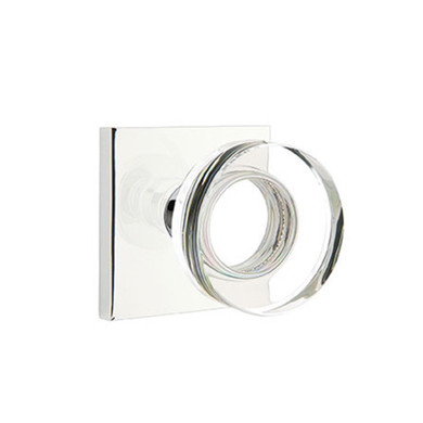 Emtek 5050-MDC-US26 Modern Disc Door Knob Dummy Set With Square Rosette Polished Chrome