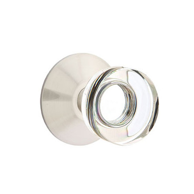 Emtek 5057-MDC-US15 Modern Disc Door Knob Dummy Set With Modern Rosette Satin Nickel