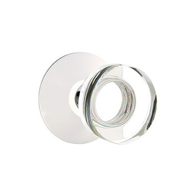 Emtek 5057-MDC-US26 Modern Disc Door Knob Dummy Set With Modern Rosette Polished Chrome