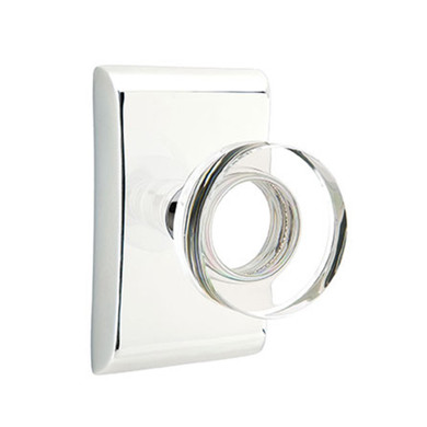 Emtek 5111-MDC-US14 Modern Disc Door Knob Passage Set With Neos Rosette Polished Nickel