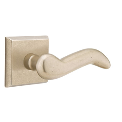 Emtek 7111-CD-TWB Cody Sandcast Bronze Door Lever Passage Set With #6 Rosette Tumbled White Bronze