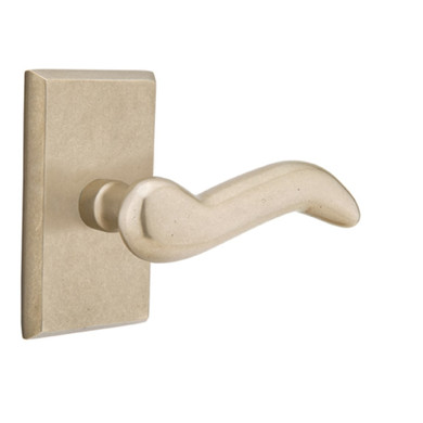Emtek 7204-CD-TWB Cody Sandcast Bronze Door Lever Privacy Set With #3 Rosette Tumbled White Bronze