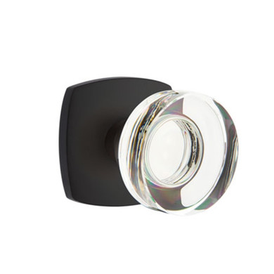 Emtek 5316-MDC-US19 Modern Disc Door Knob Passage Set With Urban Modern Rosette Flat Black