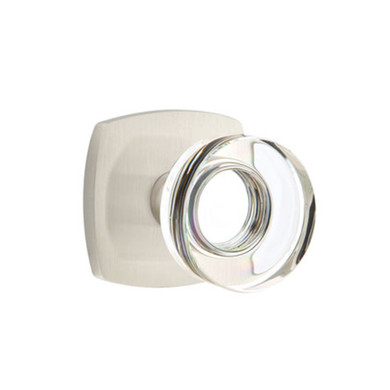 Emtek 5316-MDC-US15 Modern Disc Door Knob Passage Set With Urban Modern Rosette Satin Nickel