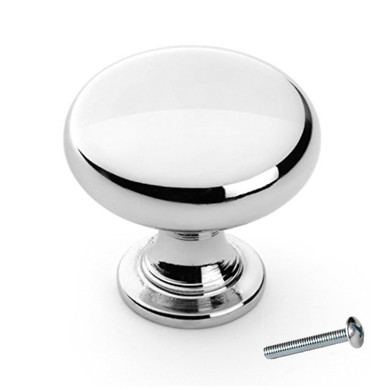Dynasty Hardware K-3910-26 Mushroom Cabinet Knob, Polished Chrome