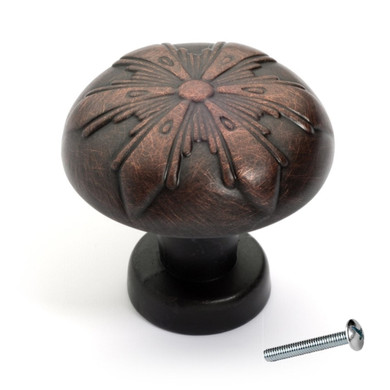 Dynasty Hardware K-82182-10B Starburst Cabinet Knob, Oil Rubbed Bronze