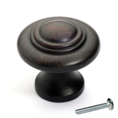 Dynasty Hardware K-9229-10B Concentric Cabinet Knob, Oil Rubbed Bronze