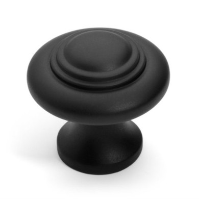 Dynasty Hardware K-9229-FB Concentric Cabinet Hardware Knob, Flat Black