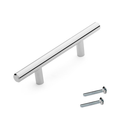 Dynasty Hardware P-1001-26 European Bar Style Cabinet Pull 5-3/4" Polished Chrome