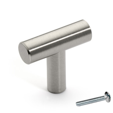 Dynasty Hardware P-1006-SN European Style T-Bar Pull Satin Nickel