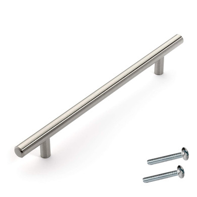 Dynasty Hardware P-1012-SN European 12" Bar Cabinet Hardware Pull Satin Nickel