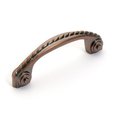 Dynasty Hardware P-3127-AC Rope Cabinet Hardware Pull, Antique Copper