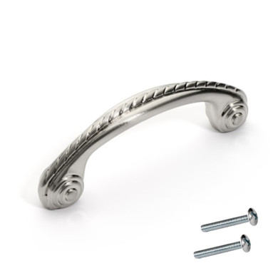 Dynasty Hardware P-3127-SN Rope Cabinet Hardware Pull, Satin Nickel