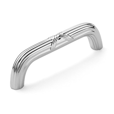 Dynasty Hardware P-82432-26 Ribbon and Reed Cabinet Hardware Pull, Polished Chrome