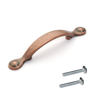 Dynasty Hardware P-86954-AC Arched Cabinet Hardware Pull, Antique Copper
