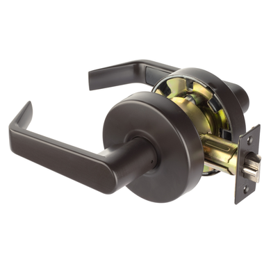 Dynasty Hardware AUG-05-10B Grade 2 Commercial Duty Storeroom Function Keyed Lever Lockset, ADA, Oil Rubbed Bronze Finish