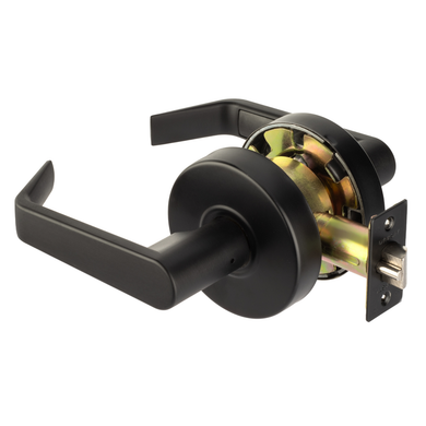 Dynasty Hardware AUG-05-US19 Grade 2 Commercial Duty Storeroom Function Keyed Lever Lockset, ADA, Flat Black Finish