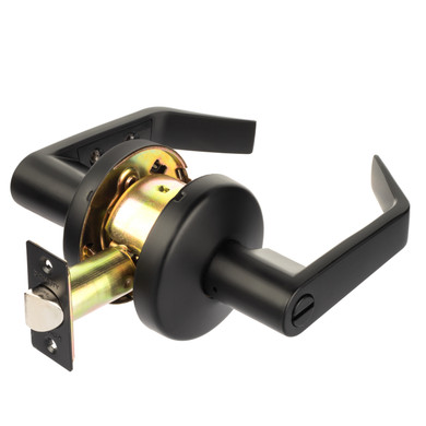 Dynasty Hardware AUS-20-US19 Austin Commercial Privacy / Bathroom Lever ADA Approved, Flat Black