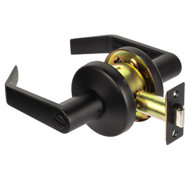 Dynasty Hardware AUS-20-US19 Austin Commercial Privacy / Bathroom Lever ADA Approved, Flat Black