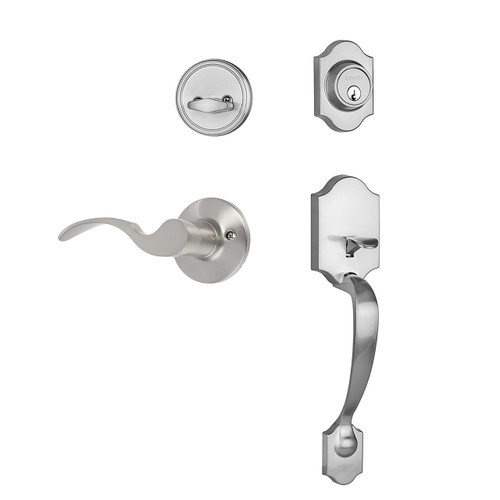 Dynasty Hardwre Col Asp 100 15 Colorado Front Door Handleset Satin Nickel With Aspen Knob Tools Home Improvement Hardware