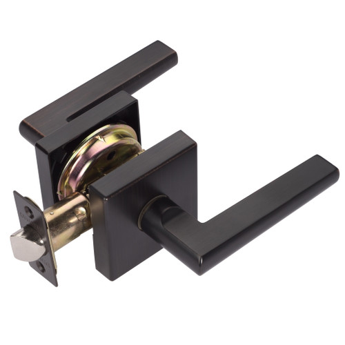 Dynasty Hardware CAP-82-12P Capri Lever Passage Set, Aged Oil Rubbed Bronze