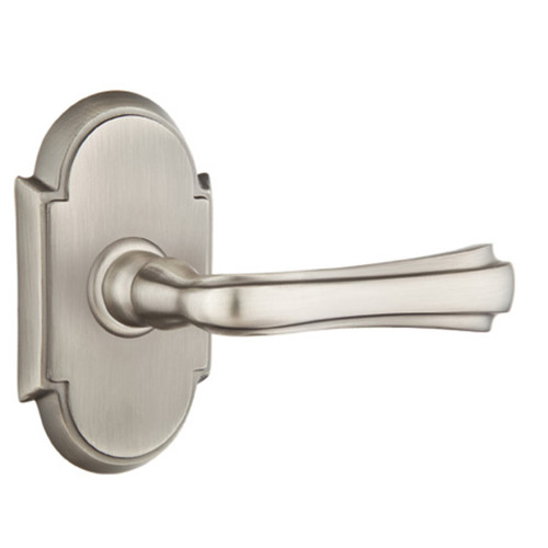 Emtek 8208-WM-US15A Wembley Door Lever Privacy Set With #8 Rosette Pewter