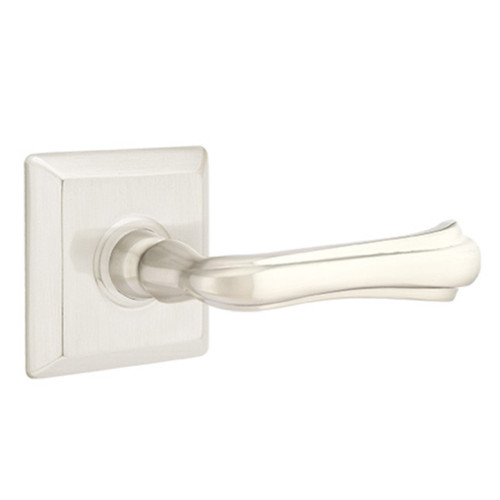 Emtek 8231-WM-US15 Wembley Door Lever Privacy Set With Quincy Rosette Satin Nickel