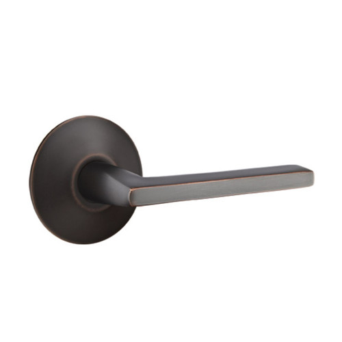 Emtek 5207-HLO-US10B Helios Door Lever Privacy Set With Modern Rosette Oil Rubbed Bronze