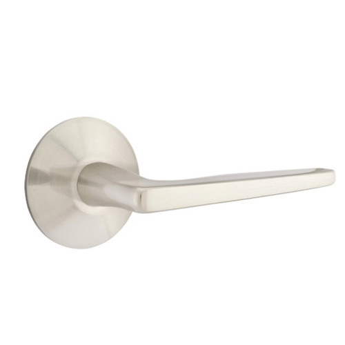 Emtek 5207-HER-US15 Hermes Door Lever Privacy Set With Modern Rosette Satin Nickel