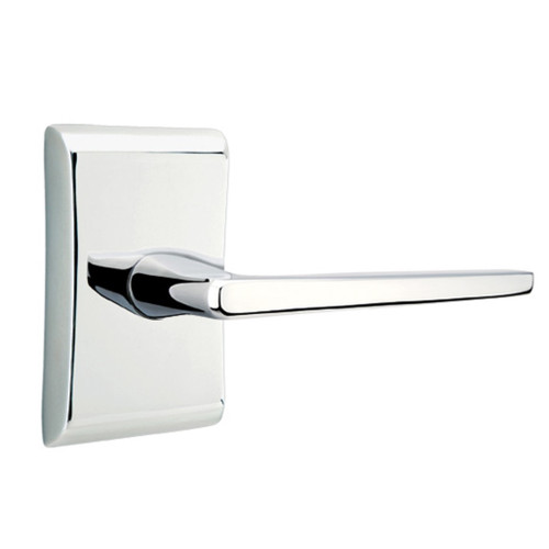Emtek 5211-HER-US26 Hermes Door Lever Privacy Set With Neos Rosette Polished Chrome