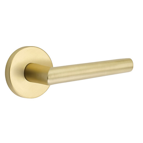 EMTEK Disk Rosette Privacy Set with Matching Finish Round Knob - Choice of  7 Finishes - 5209ROUUS4 - Satin Brass (US4)