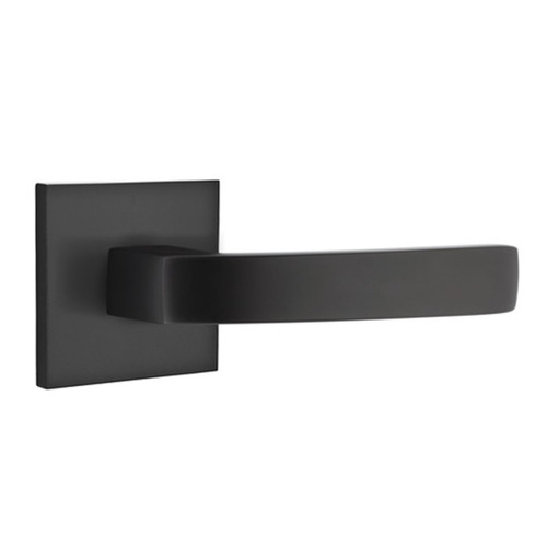 Emtek 5210-BRL-US19 Breslin Door Lever Privacy Set With Square Rosette Flat Black