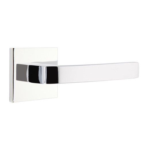 Emtek 5210-BRL-US26 Breslin Door Lever Privacy Set With Square Rosette Polished Chrome