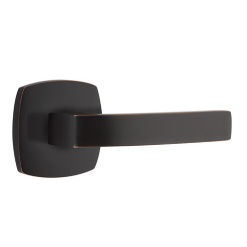 Emtek 5326-BRL-US10B Breslin Door Lever Privacy Set With Urban Modern Rosette Oil Rubbed Bronze