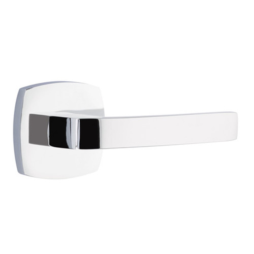 Emtek 5326-BRL-US26 Breslin Door Lever Privacy Set With Urban Modern Rosette Polished Chrome