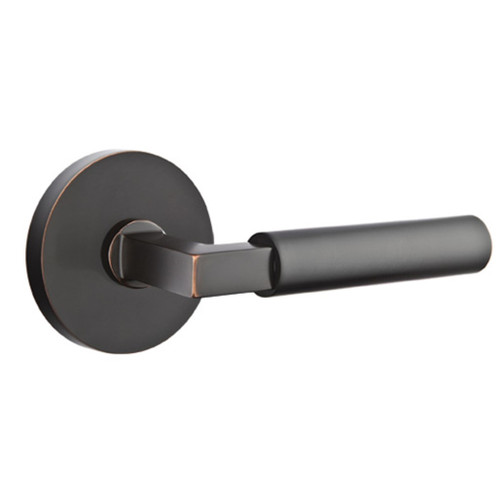 Emtek 5059-HEC-US10B Hercules Door Lever Dummy Set With Disk Rosette Oil Rubbed Bronze