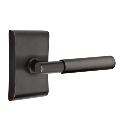 Emtek 5211-MYL-US10B Myles Door Lever Privacy Set With Neos Rosette Oil Rubbed Bronze