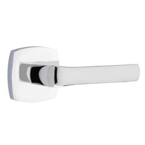 Emtek 5326-SPN-US26 Spencer Door Lever Privacy Set With Urban Modern Rosette Polished Chrome