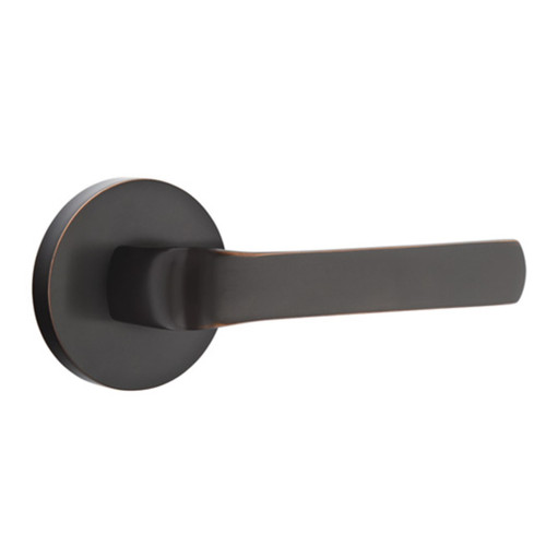 Emtek 5059-SPN-US10B Spencer Door Lever Dummy Set With Disk Rosette Oil Rubbed Bronze