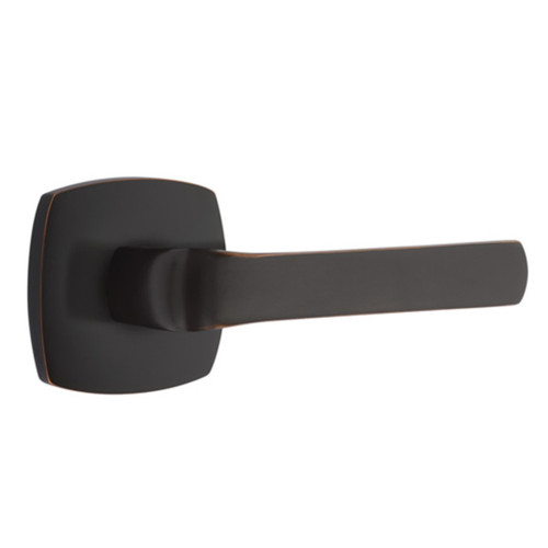 Emtek 5306-SPN-US10B Spencer Door Lever Dummy Set With Urban Modern Rosette Oil Rubbed Bronze
