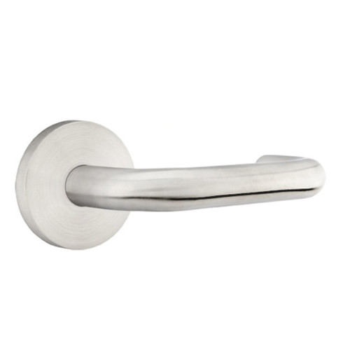 Emtek S20002-CO-SS Cologne Door Lever Privacy Set With Stainless Steel Disk Rosette Brushed Stainless Steel